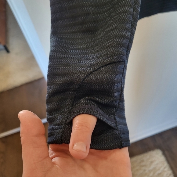 EUC Athleta Jacquard Intention Asymmetrical Zip Jacket navy Small - Picture 6 of 13